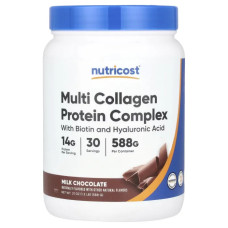 Мультиколагеновий протеїновий комплекс, Nutricost Multi Collagen Protein Complex, смак молочний шоколад, 588 г