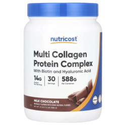 Мультиколагеновий протеїновий комплекс, Nutricost Multi Collagen Protein Complex, смак молочний шоколад, 588 г