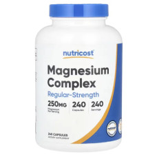 Магний комплекс 250 мг, Magnesium Complex Nutricost, 240 капсул