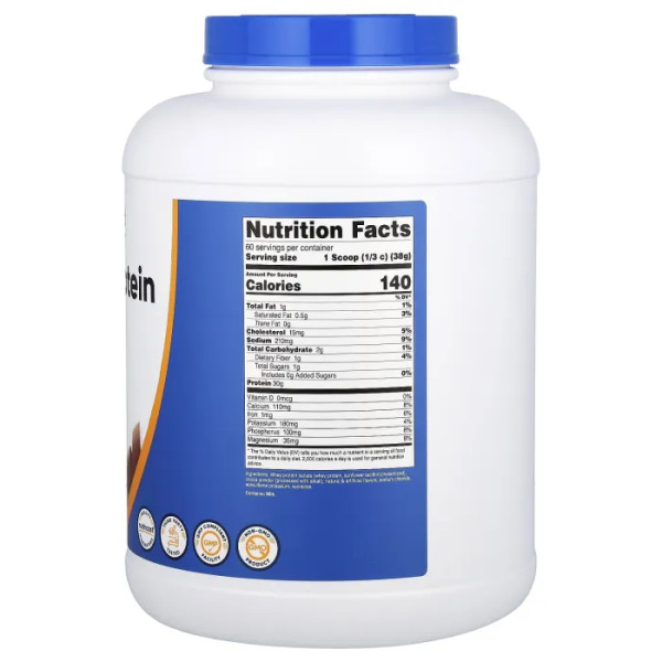 Сироватковий протеїн, ізолят, Whey Protein Isolate, Nutricost, порошок, молочний шоколад, 2.268 кг