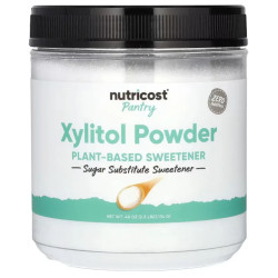 Ксилитол порошок, Xylitol Powder Nutricost Pantry, растительный подсластитель, 1134 г
