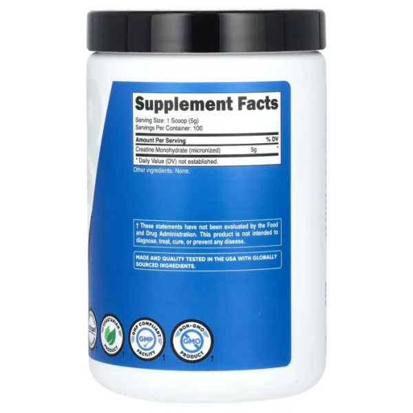 Креатин моногідрат, Creatine Monohydrate, Performance, Nutricost, без добавок, 500 г