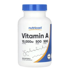 Вітамін A 10000 МО, Nutricost Vitamin A, 500 капсул