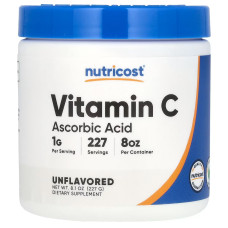 Витамин C, без добавок, Vitamin C Nutricost, 227 г