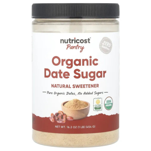 Фініковий цукор, Organic Date Sugar, Nutricost, Pantry, 454 г