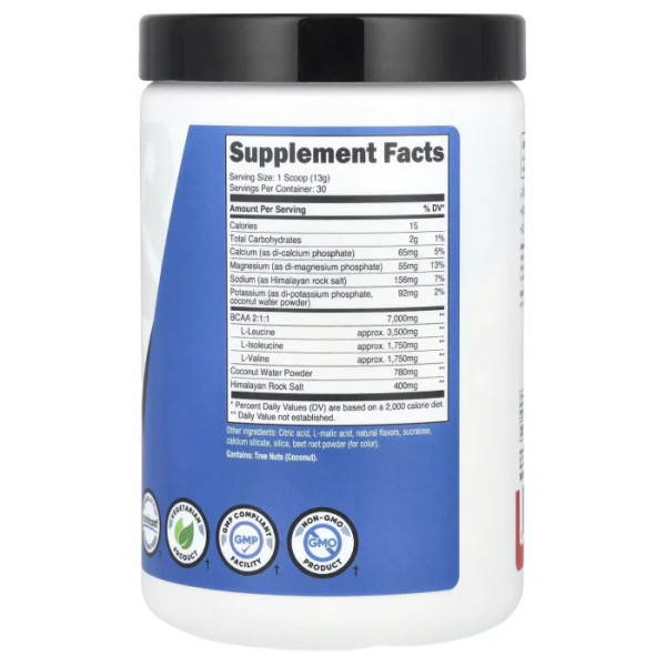 Амінокислоти BCAA+, Amino Acids BCAA+, Nutricost, Performance, фруктовий пунш, 393 г