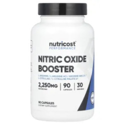 Бустер оксиду азоту, Nutricost Nitric Oxide Booster, 90 капсул