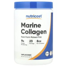 Морський колаген, без добавок, Marine Collagen Farm Raised Fish Nutricost, 227 г