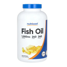 Риб'ячий жир 1000 мг, Fish Oil Nutricost, 240 м'яких капсул