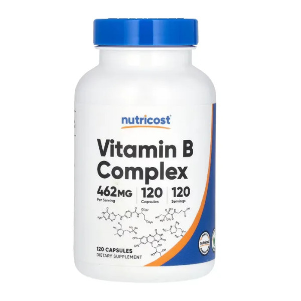 Комплекс вітамінів групи В, Vitamin B Complex, Nutricost, 462 мг, 120 капсул