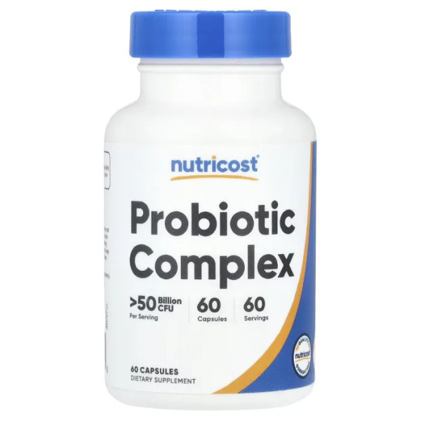 Комплекс пробіотиків, Probiotic Complex, Nutricost, > 50 млрд КУО, 60 капсул