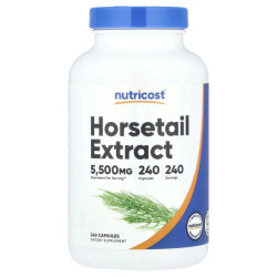 Хвощ 5500 мг, Horsetail Extract Nutricost, 240 капсул