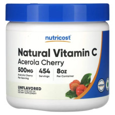 Вітамін C натуральний, без смаку, Nutricost Natural Vitamin C, 227 г