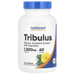 Трибулус 1500 мг, Tribulus Nutricost, 120 капсул, 750 мг в капсуле