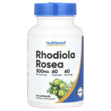 Родиола розовая 500 мг, Nutricost Rhodiola Rosea, 60 капсул