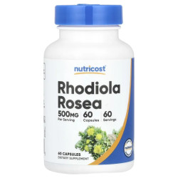 Родиола розовая 500 мг, Nutricost Rhodiola Rosea, 60 капсул