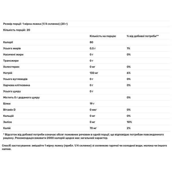 Протеїновий порошок, Bone Broth Protein Powder, Nutricost, без добавок, 400 г