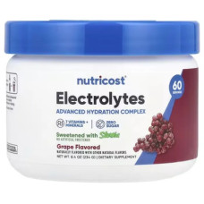 Електроліти для гідратації, Nutricost Electrolyte, смак виноград, 234 г