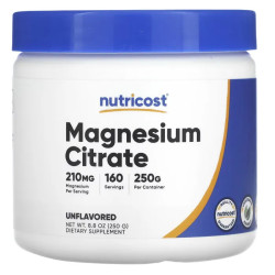 Магній цитрат, Nutricost Magnesium Citrate, без добавок, 250 г