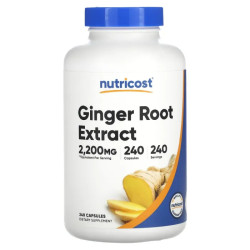 Экстракт корня имбиря 2200 мг, Nutricost Ginger Root Extract, 240 капсул