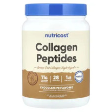 Пептиди колагену, смак шоколад PB, Nutricost Collagen Peptides, 454 г