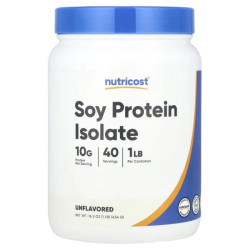 Изолят соевого протеина без добавок, Nutricost Soy Protein Isolate, 454 г