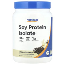 Соєвий ізолят протеїну, Nutricost Sports Soy Protein Isolate, смак ваніль, 454 г