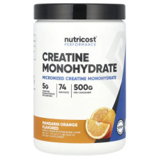 Креатин моногідрат, Nutricost Performance Creatine Monohydrate, смак апельсин мандариновий, 500 г