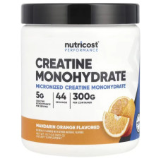 Креатин моногідрат, смак мандарину, Nutricost Creatine Monohydrate Performance, 300 г