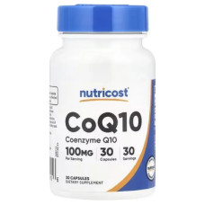 Коензим Q10 100 мг, Nutricost CoQ10, 30 капсул