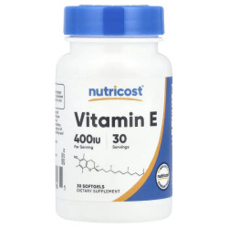 Вітамін E 400 МО, Nutricost Vitamin E, 30 гелевих капсул
