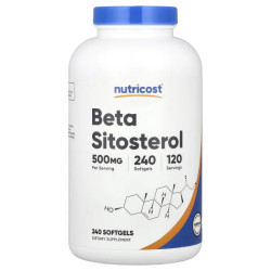 Бета ситостерол, Nutricost Beta Sitosterol, 240 капсул (250 мг в капсуле)