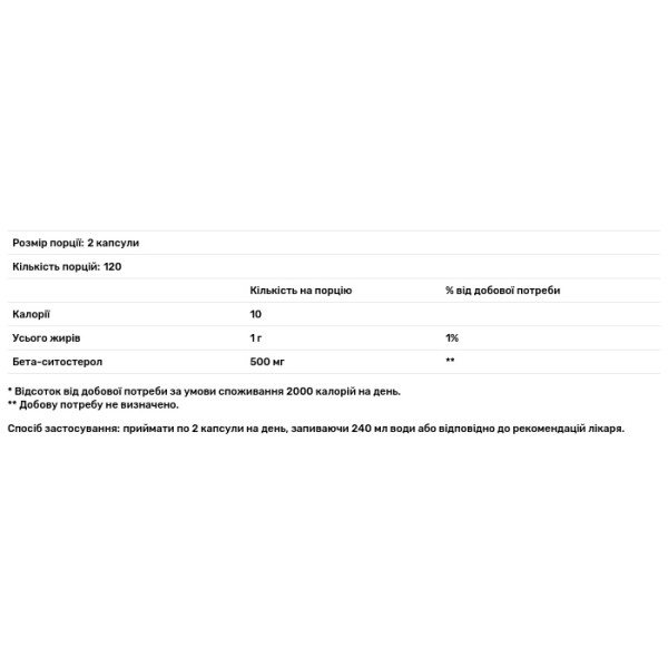 Бета-ситостерол, Beta-Sitosterol, Nutricost, 240 капсул (250 мг у кожній капсулі)