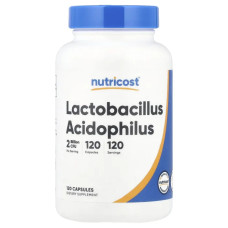 Лактобактерії ацидофільні 2 млрд КУО, Nutricost Lactobacillus Acidophilus, 120 капсул