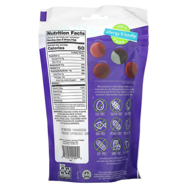 Льодяники з вітаміном С, Vitamin C Hard Candies, YumEarth, органік, антиоксидантні фрукти, 93,6 г