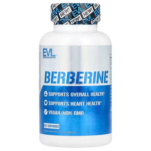 Берберін, Berberine, EVLution Nutrition, 500 мг, 60 веганських капсул