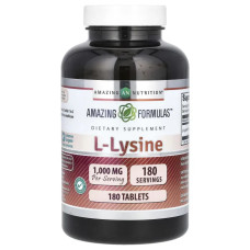 L-лізин 1000 мг, Amazing Nutrition L-Lysine, 180 таблеток