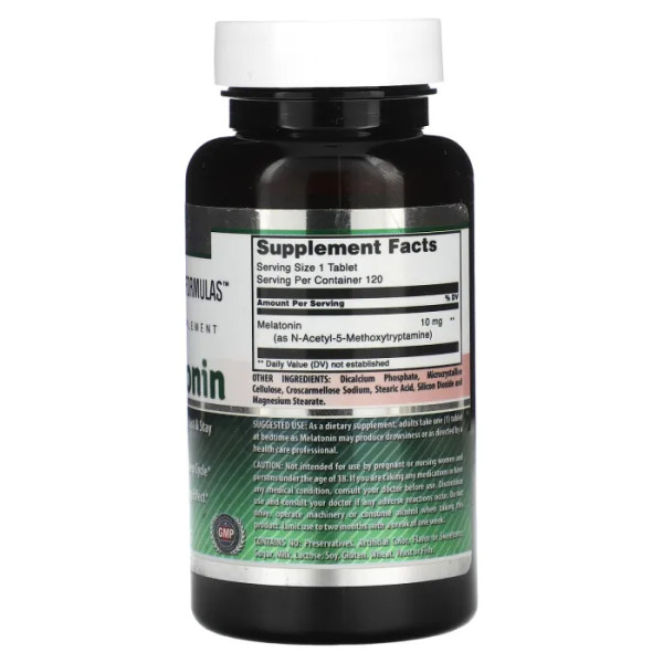 Мелатонін, Melatonin, Amazing Nutrition, 10 мг, 120 таблеток