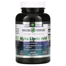 Альфа-ліпоєва кислота 600 мг, Alpha Lipoic Acid Amazing Nutrition, 120 капсул