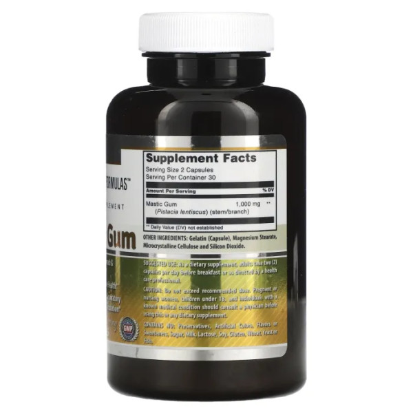 Мастикова камедь, Mastic Gum, Amazing Nutrition, 1000 мг, 60 капсул (500 мг на капсулу)