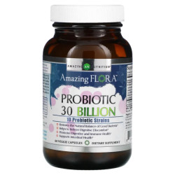 Пробіотик 30 млрд ДЕЯ, Amazing Nutrition Amazing Flora Probiotic, 60 рослинних капсул