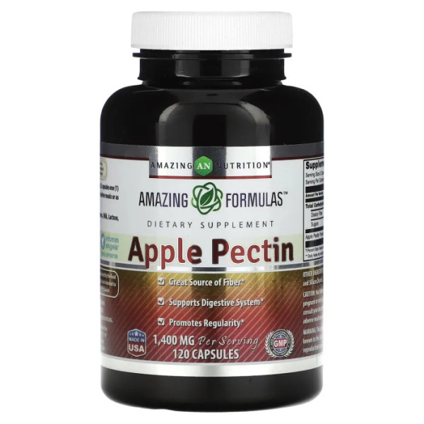 Яблучний пектин, Apple Pectin, Amazing Nutrition, 1400 мг, 120 капсул (700 мг у капсулі)