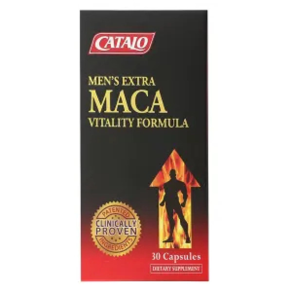 Мака, фрмула життєвої сили для чоловіків, Men's Extra Maca Vitality Formula, CATALO, 700 мг, 30 капсул (350 мг у капсулі)