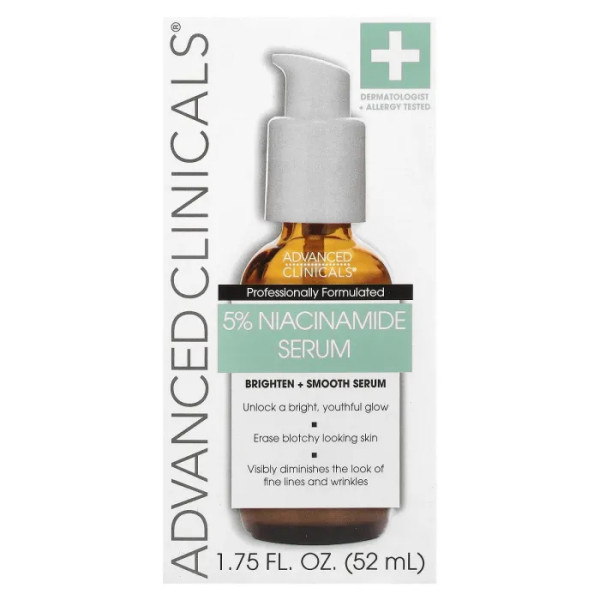 Сироватка з 5% ніацинамідом, 5% Niacinamide Serum, Advanced Clinicals, професійна ефективність, 52 мл