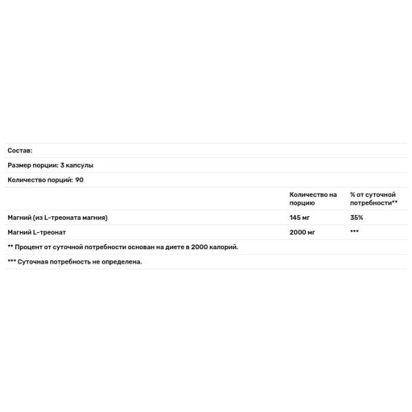 Магній L-треонат, Magnesium L-Threonate, Dr. Mercola, 270 капсул