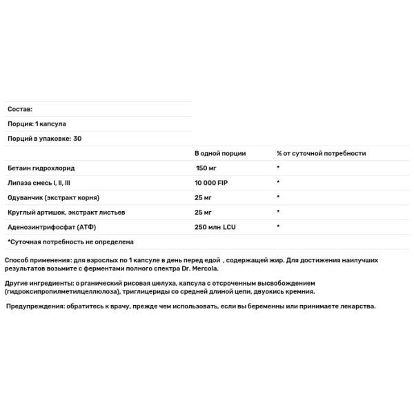 Ферменты, Ketozyme, Dr. Mercola, 30 капсул