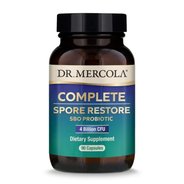 Пробиотики + лечебные грибы, Complete Spore Restore, Dr. Mercola, 4 млрд. КОЕ, 90 капсул