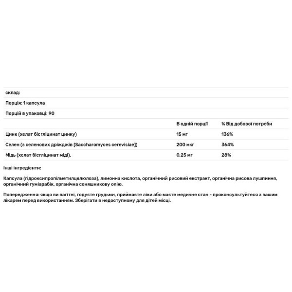 Цинк плюс селен, Zinc Plus Selenium, Dr. Mercola, 90 капсул