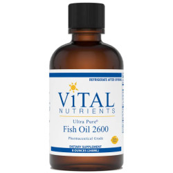 Рыбий жир 2600 мг жидкий, вкус лимона, Vital Nutrients Ultra Pure Fish Oil 2600, 240 мл