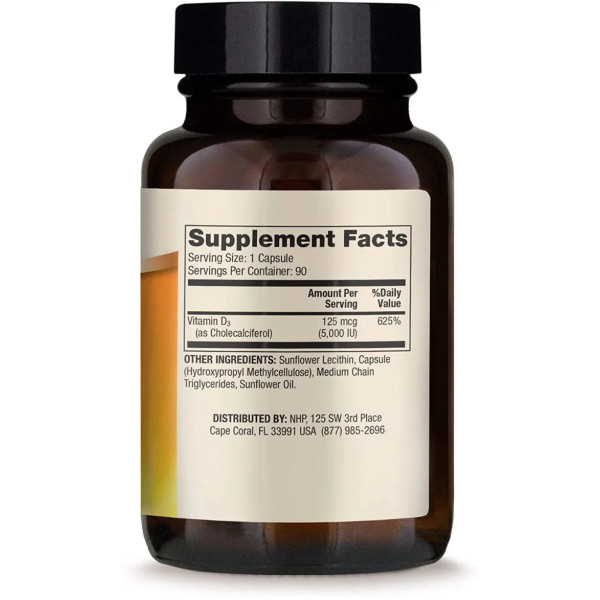 Вітамін D3 ліпосомальний, Liposomal Vitamin D3, Dr. Mercola, 5000 МО, 90 капсул